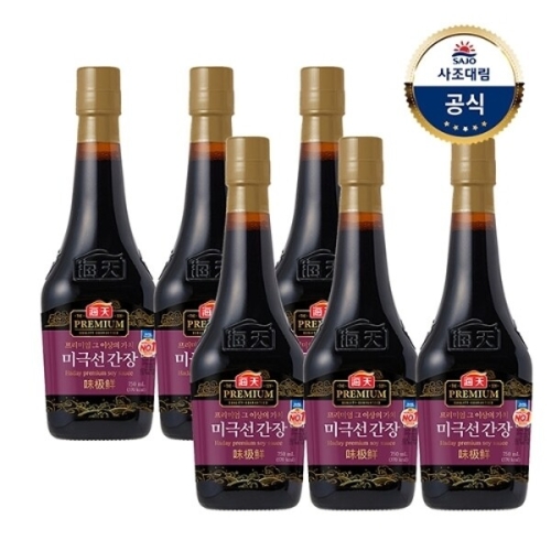  사조대림 해천 미극선 간장 750ml [6개]