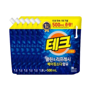 LG생활건강 테크 클린 앤 리프레시 드럼용 리필 2.3L (6개)