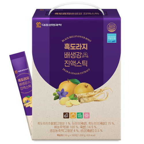 대웅생명과학 흑도라지 배생강 진액스틱 10g 100포 (3개)_이미지