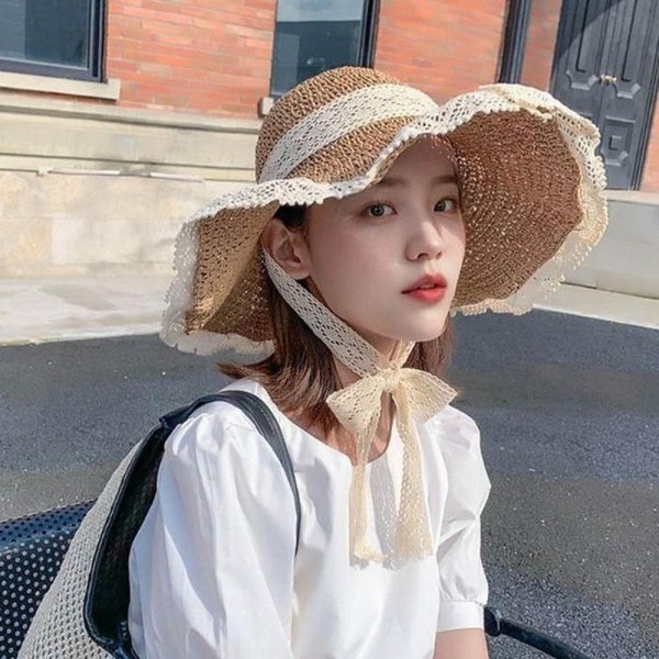 라일리 Rly 여성 레이스 리본 라탄 챙모자 49588935_이미지
