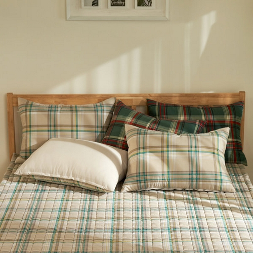 피노키오 체크 베개커버