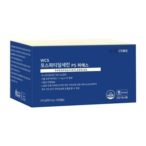 뉴트리코어 WCS 포스파티딜세린 PS피에스 1000mg 300캡슐 (1개)