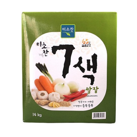 미소찬 7색 쌈장 14kg이미지입니다. 누르면 해당 게시물로 새창이동합니다.