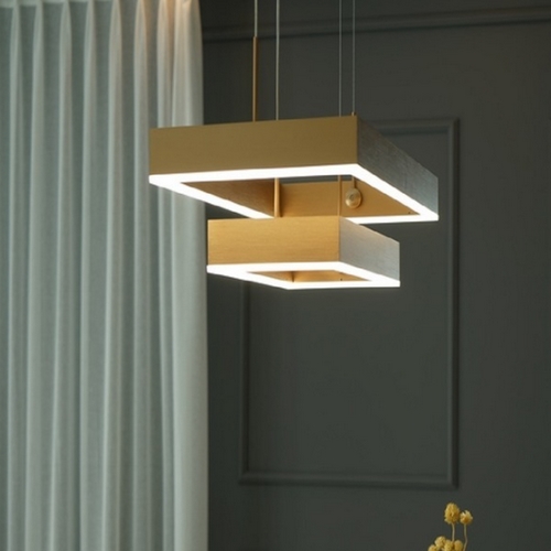 우리LED LED 사각2단 펜던트 50W