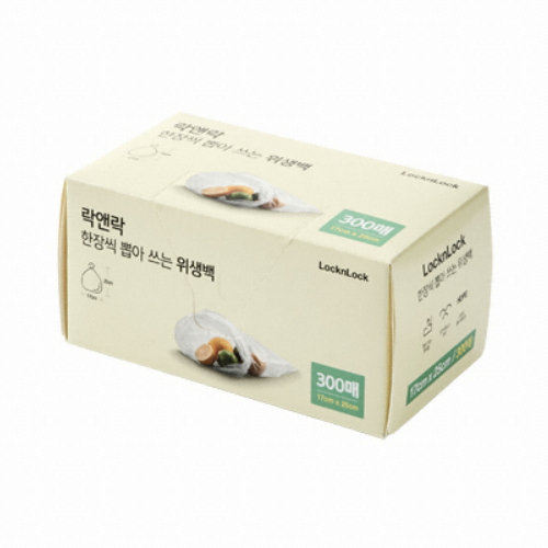 락앤락  한장씩 뽑아쓰는 위생백 300매[1개(300매)]
