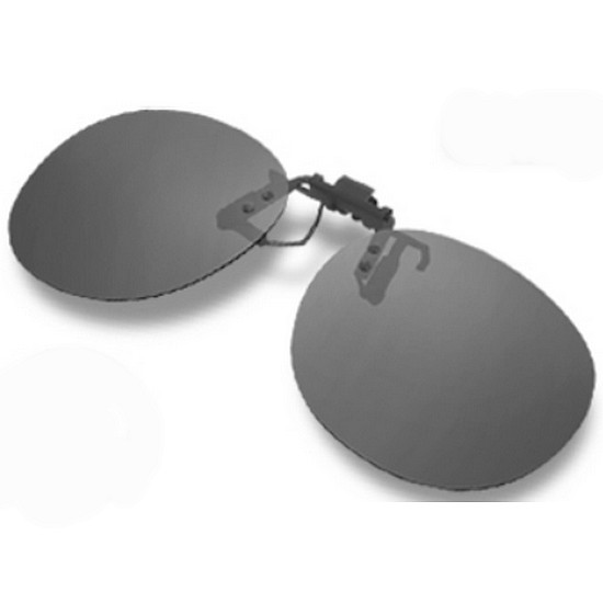 글라시야 원형 플립업 선글라스 스모크 금속테용