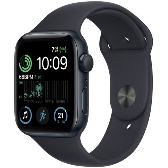 APPLE 워치 SE 2세대 44mm 미드나이트 알루미늄 (스포츠밴드)_이미지