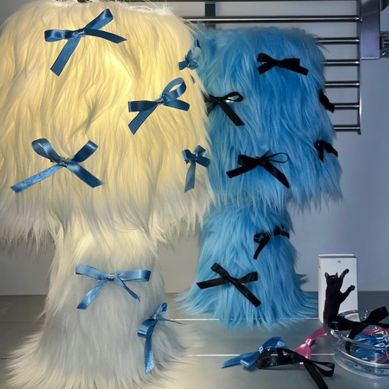 46month furry lamp 단스탠드 퍼 조명_이미지