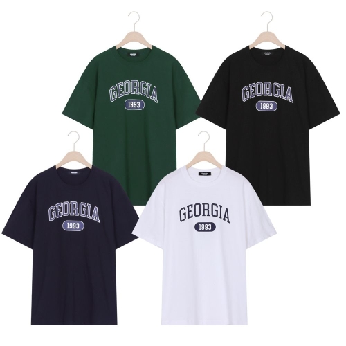 국산 여성 라운드넥 조지아 캐주얼 반팔 티셔츠 ODA-WSH-20290-블랙