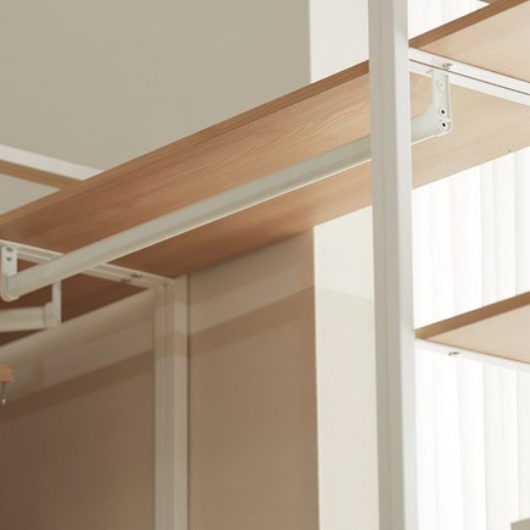 동서가구 팬타 스틸 시스템 2단 와이드서랍 행거 드레스룸 2000_이미지