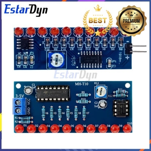 스마트 NE555 CD4017 LED 흐르는 빛 생산 스 제어 보드 모듈 발진기 시계 신호 DIY Electroni Kit