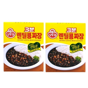 오뚜기 3분 렌틸콩 짜장 200g (2개)