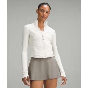 룰루레몬 브랜드관 디파인 크롭 재킷 xRibbed Nulu BONE 262409