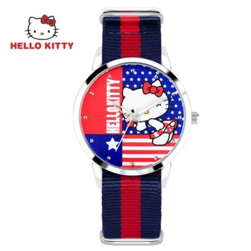 헬로키티  Hello Kitty  헬로키티 HK1508-3A-PR 나토 18mm 본사  HK1508-3A-PR