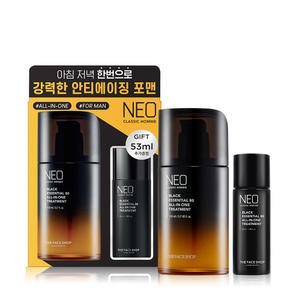 더페이스샵 네오 클래식 옴므 블랙 에센셜 80 올인원 트리트먼트 110ml (기획세트)_이미지