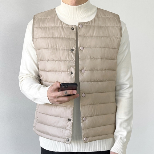 제이에이치스타일 유넥 초경량 패딩조끼_TBCROK027 M 블랙