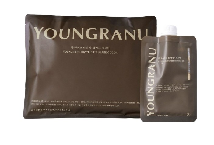 큐어라벨 영라뉴 프로틴 핏 쉐이크 코코아 45g 7포 (4개)_이미지