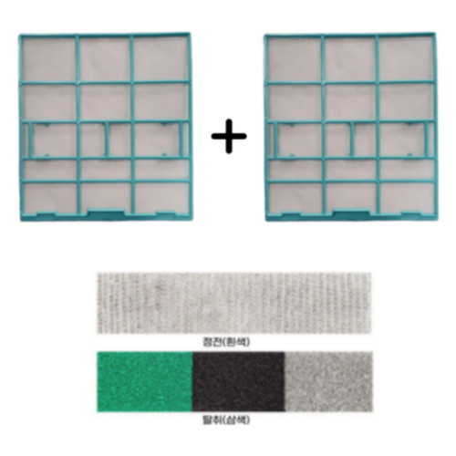 캐리어 벽걸이 에어컨 프리필터 + 정전, 탈취 기능성 필터 세트