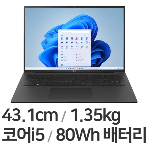 LG전자 2023 그램17 17Z90R-GA5BK (SSD 256GB)