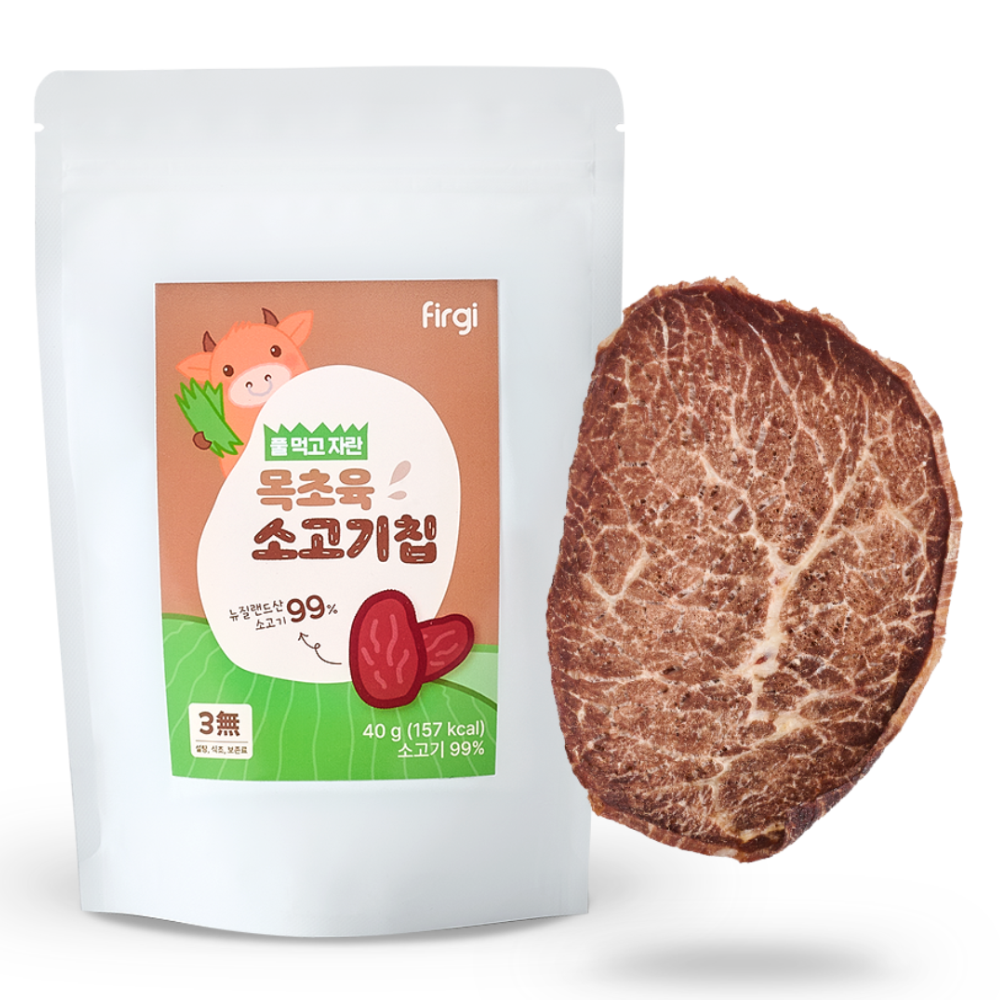 퍼기 풀 먹고 자란 목초육 소고기칩 40g (1개)