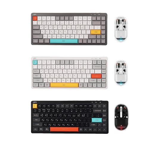 지클릭커 오피스프로 WMK840 무선 키보드 마우스 세트 84키 [블랙 블록]
