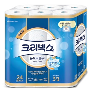 크리넥스 울트라 클린 33m (24롤) (3팩)_이미지