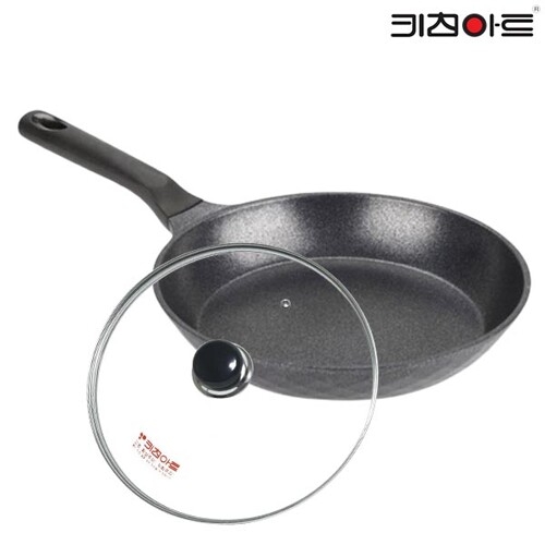 키친아트 꼬뜨 실버스카이 IH 프라이팬 (28cm+유리뚜껑)_이미지