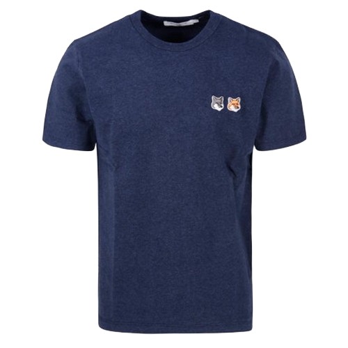 메종키츠네 더블폭스 헤드 반팔티 IU00114KJ0008 (H481, 네이비)