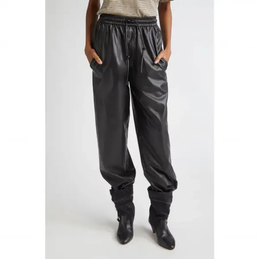 이자벨마랑 Etoile 이자벨 마랑 에투알 네레인 가짜 가죽 드로우스트링 팬츠 7574130