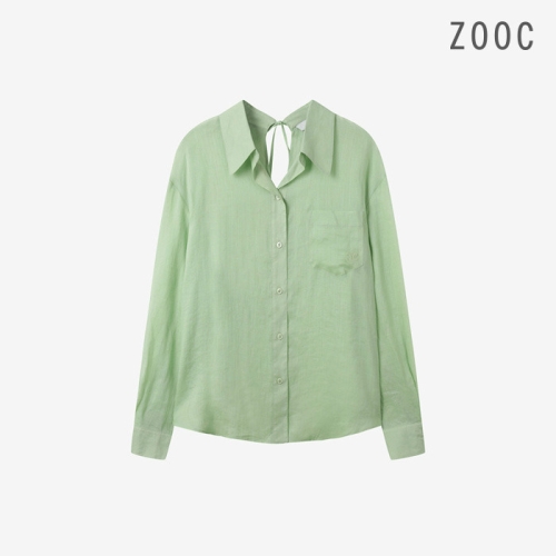 대현 ZOOC 스트랩 디테일 린넨 루즈핏 셔츠 GN_V252MSC934