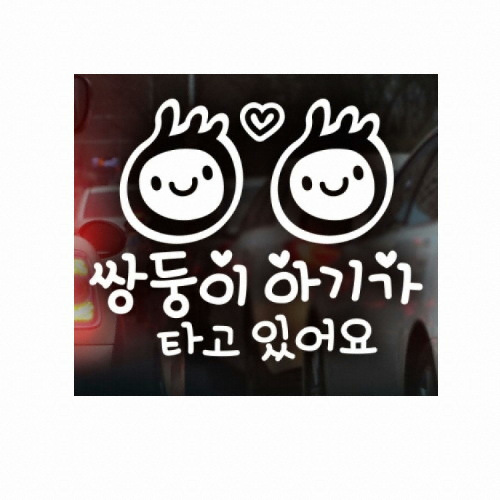 제제데코 쌍둥이 아기가 타고 있어요 심플아기