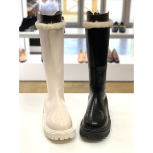 앙세르 라운드토 퍼트리밍 미씽 4cm 롱부츠 ANW23SNQ21FP