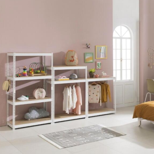 스피드랙 드레스룸 시스템 철제 행거봉1개 3단 행거 700x500 (150cm(높이))_이미지