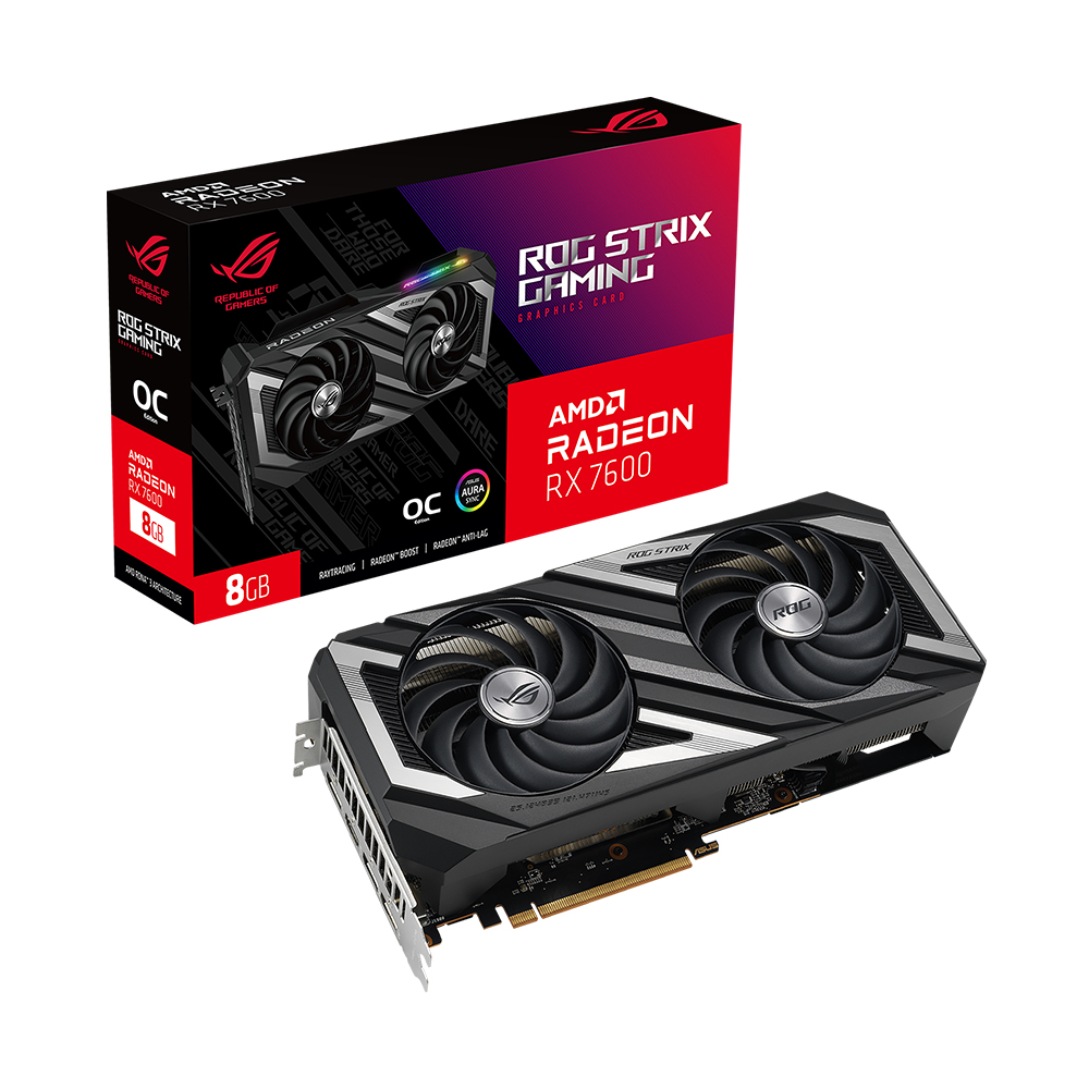 ASUS ROG STRIX 라데온 RX 7600 O8G OC D6 8GB_이미지