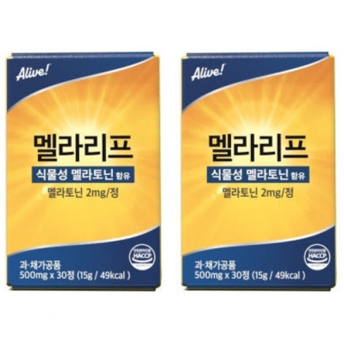 얼라이브 멜라리프 식물성 멜라토닌 30정 (2개)_이미지