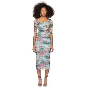  돌체앤가바나 Blue Tulle Floral Dress