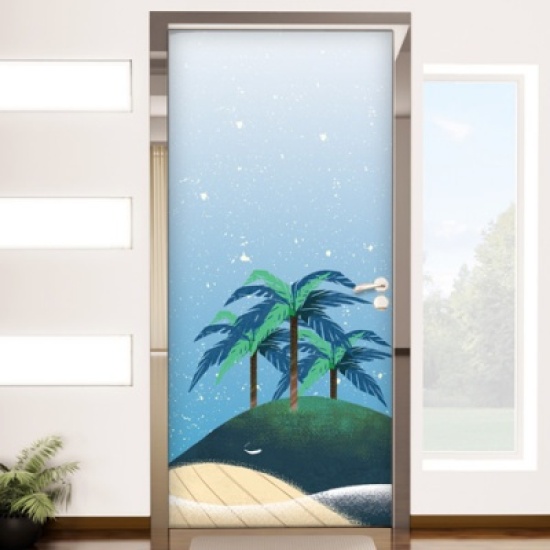 꾸밈 고래의 여행 시트지 (ib066) (100x210cm)_이미지