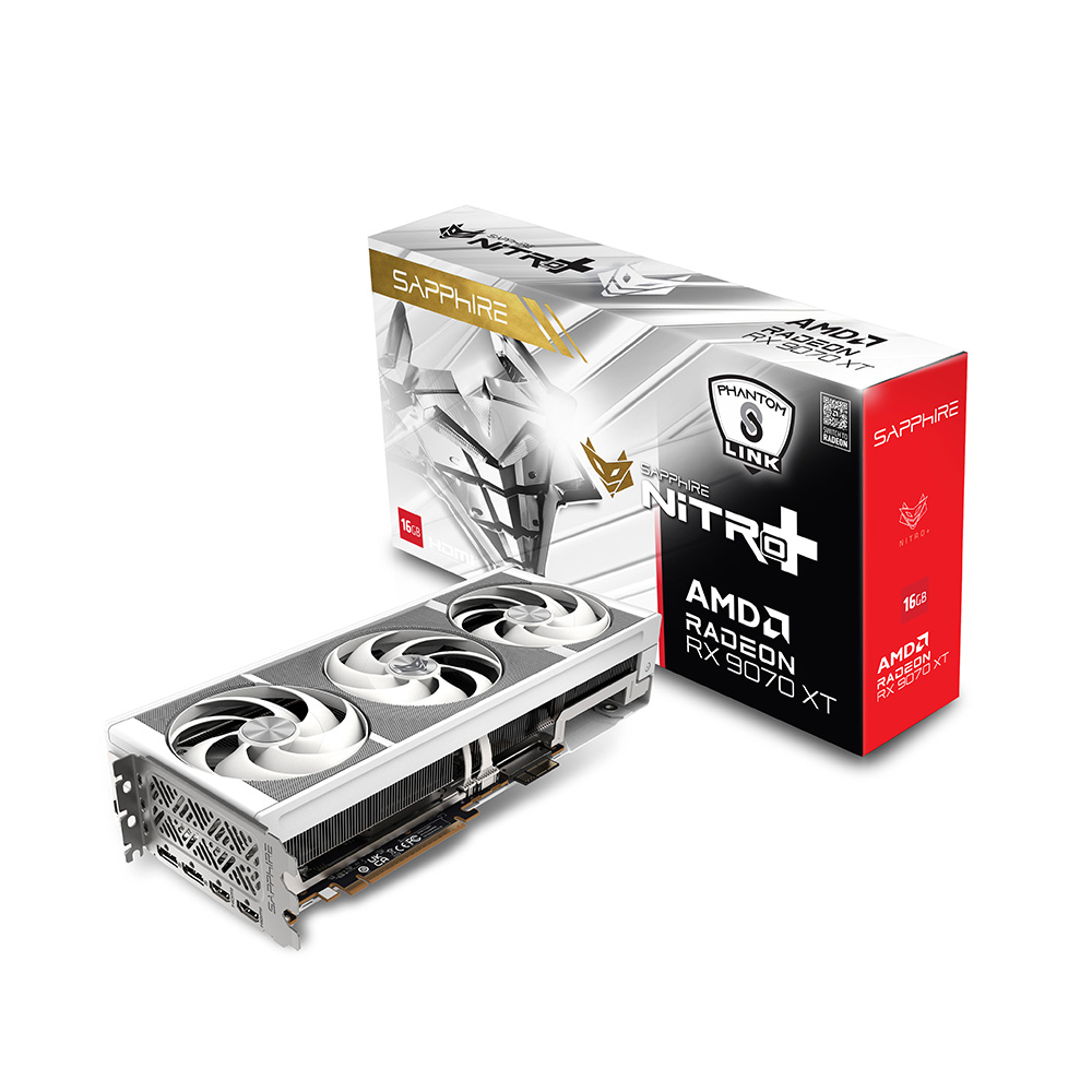 SAPPHIRE 라데온 RX 9070 XT NITRO+ OC D6 16GB PhantomLink Polar_이미지
