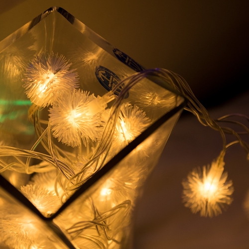 플라워트리 겸용 LED 50P 눈꽃전구 연결용 투명선