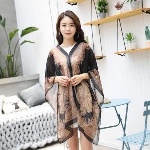 셀러허브 라일리여성의류 Rly 여름 해변 여성 몽골가디건 여성쉬폰상의 통기성 S42570869_이미지