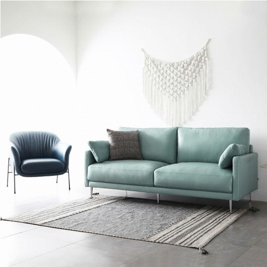 시스디자인 킨 천연가죽 소파 3인용 (스툴별도)_이미지