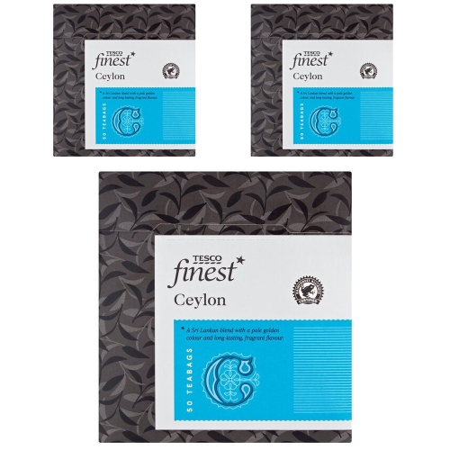 [불명] Tesco Finest Ceylon 50 Teabags 125G 테스코 파이니스트 실론 50티백 3팩_이미지