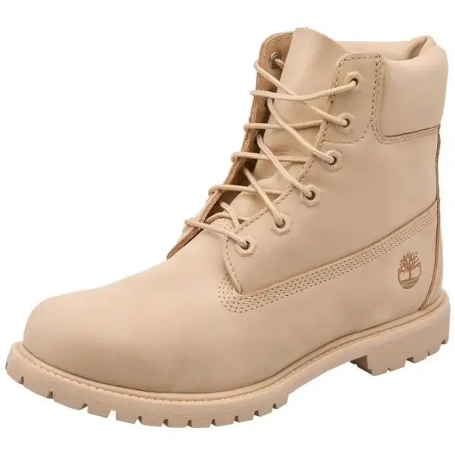 �������� Womens Premium 6 Inch Lace Up Waterproof Boot, Light Beige Nubuck, 5..