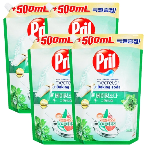 베이킹소다 주방세제 그린허브 리필 1.5L