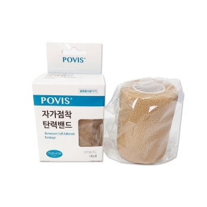 포비스 자가점착탄력밴드 3인치 7.5cm 4.5cm 1롤 압박용밴드 코반 탄력붕대 손가락 압박붕대