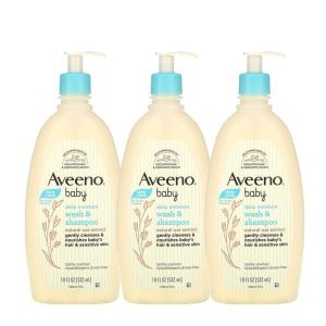 존슨앤존슨 아비노베이비 데일리 모이스춰 워시앤샴푸 532ml (3개)