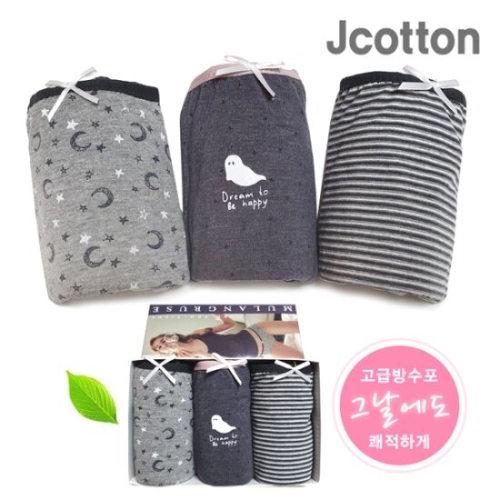 제이코튼 초등학생 첫생리팬티 3종 중학생위생팬티_이미지