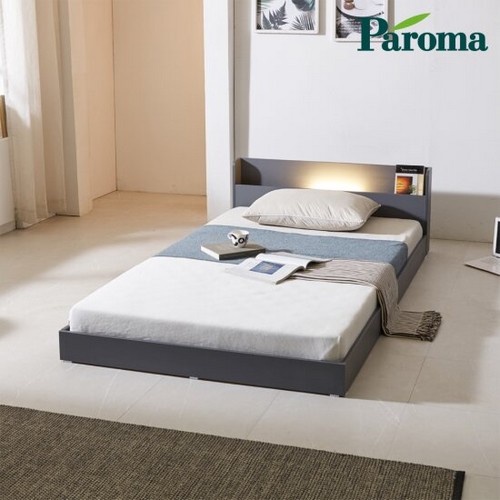 파로마 라인 르제인 LED헤드 수납 저상형 침대 SS+깔판 (40T라텍스독립)_이미지