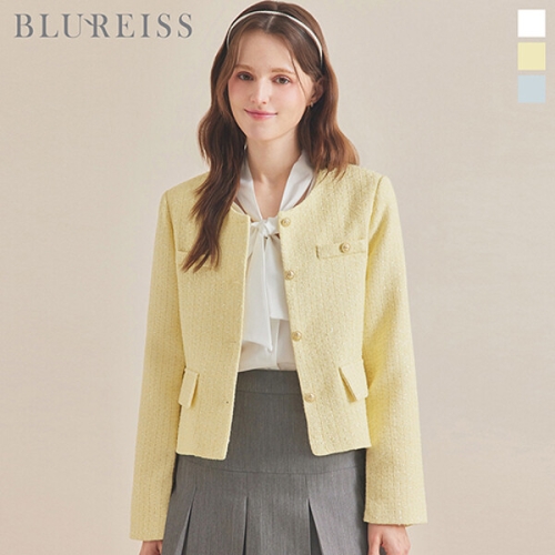 블루레이스 스프링라운드넥트위드자켓_BI6S1JK1021