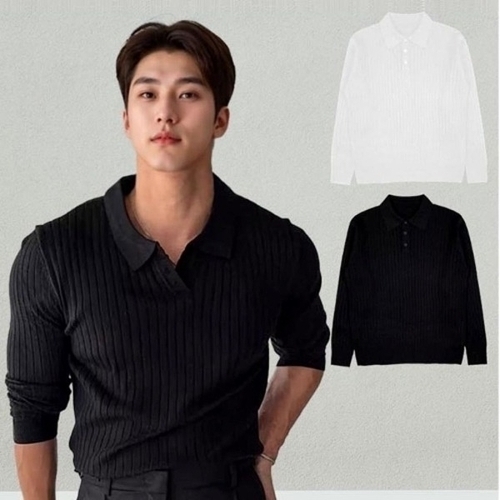 데일리룩 엄지척 남성 가벼운핏 트렌디 캐주얼 카라 골지티_20456981_667501_이미지